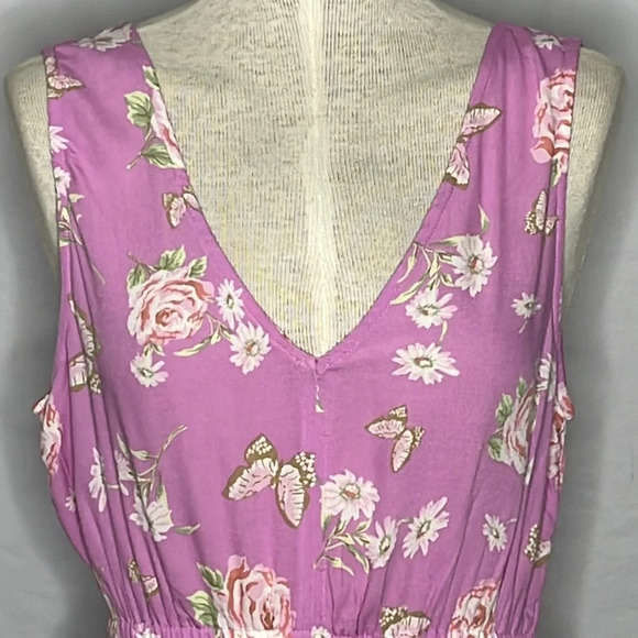 BP Nordstrom Sleeveless Floral Rayon Romper - Size Small - Picture 2 of 6